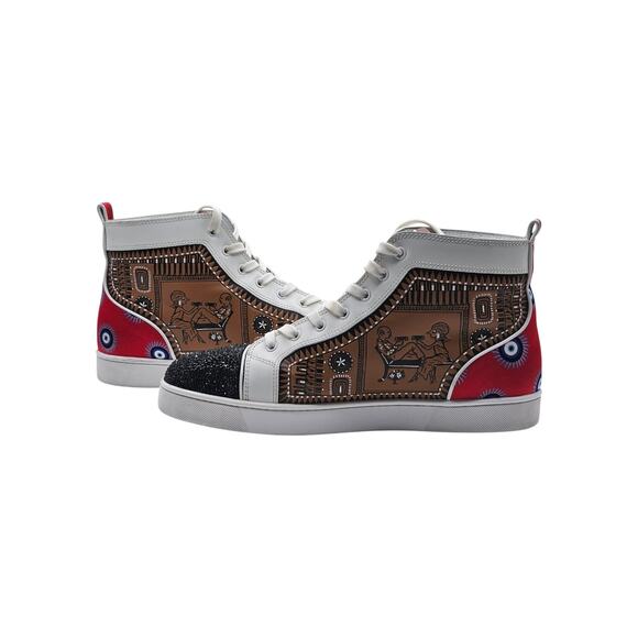 Christian Louboutin Greekaba No Limit High Top Embroidered Sneakers EU 45 US 12 main image 6